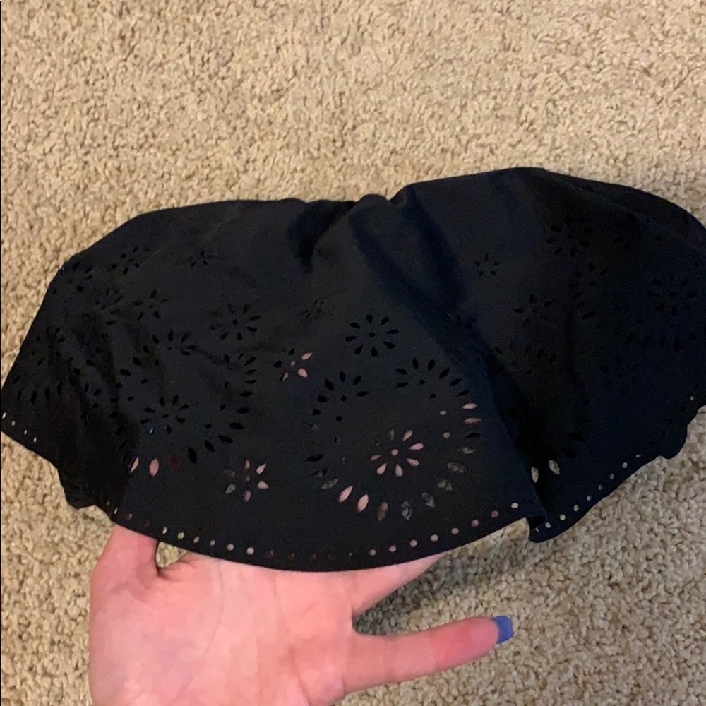 black lace bathing suit top
